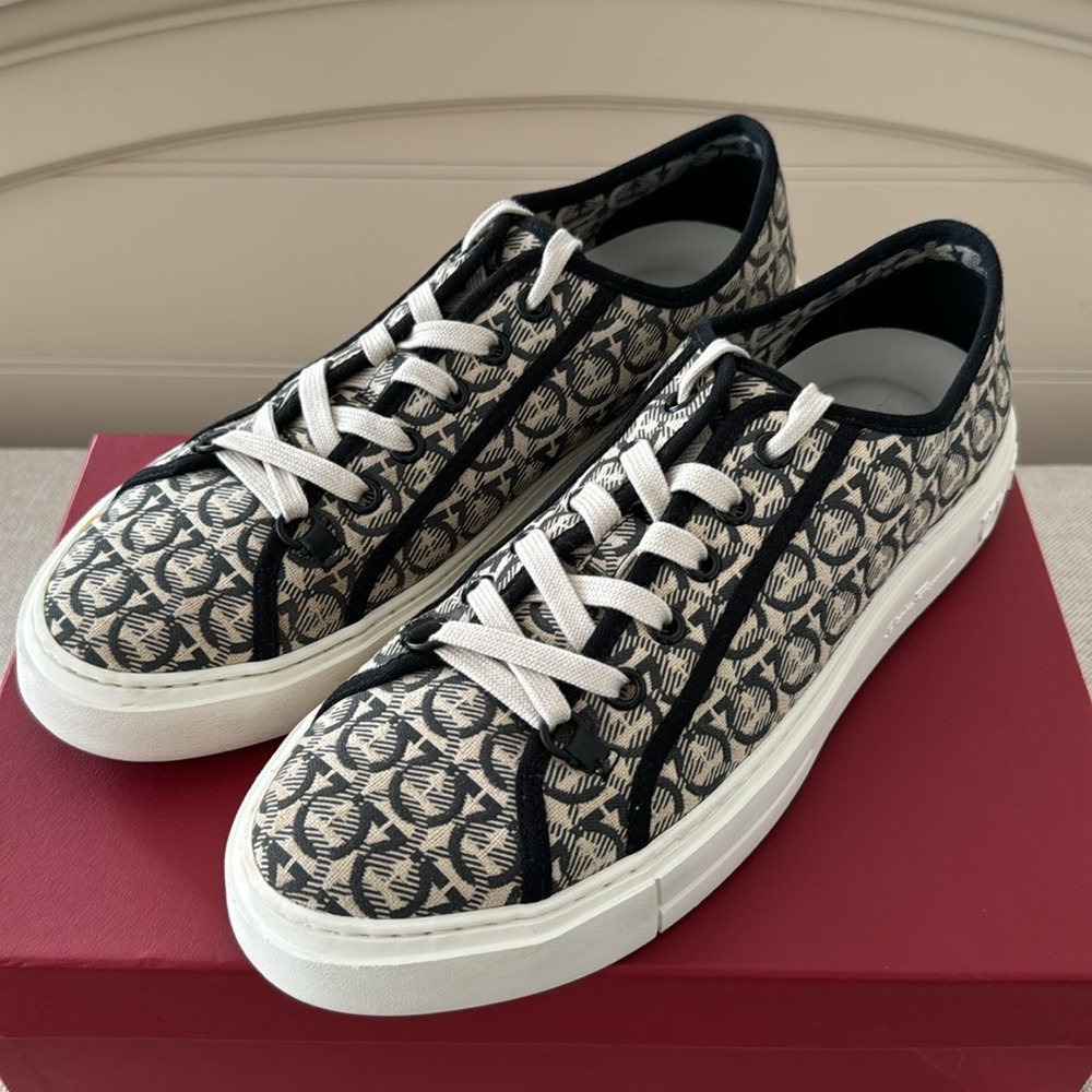 Salvatore Ferragamo Anson Gancini Sneaker Shoes Men’s Size 11